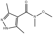 N-methoxy-N,3,5-trimethyl-1H-pyrazole-4-carboxamide Structural