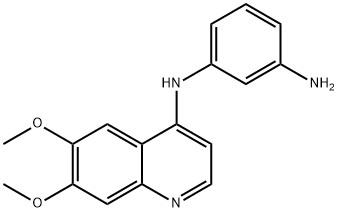 N-(6,7-Dimethoxy-quinolin-4-yl)-benzene-1,3-diamine Structural