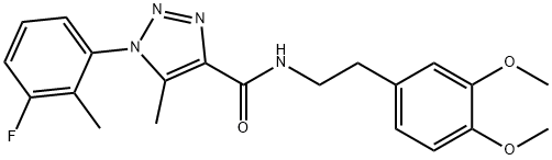 N-[2-(3,4-dimethoxyphenyl)ethyl]-1-(3-fluoro-2-methylphenyl)-5-methyl-1H-1,2,3-triazole-4-carboxamide Structural