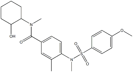 N-(2-hydroxycyclohexyl)-4-{[(4-methoxyphenyl)sulfonyl](methyl)amino}-N,3-dimethylbenzamide Structural