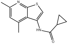 N-(4,6-dimethylthieno[2,3-b]pyridin-3-yl)cyclopropanecarboxamide Structural