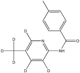 4-methyl-N-[3,4,6-trideuterio-5-(trideuteriomethyl)pyridin-2-yl]benzamide Structural