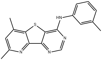 N-(6,8-dimethylpyrido[2',3':4,5]thieno[3,2-d]pyrimidin-4-yl)-N-(3-methylphenyl)amine Structural