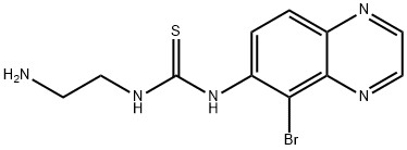 Thiourea, N-(2-aminoethyl)-N'-(5-bromo-6-quinoxalinyl)- Structural