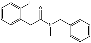 N-benzyl-2-(2-fluorophenyl)-N-methylacetamide Structural