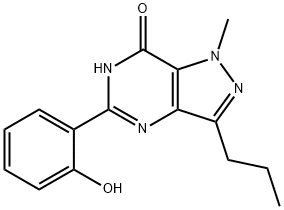 7H-Pyrazolo[4,3-d]pyrimidin-7-one, 1,6-dihydro-5-(2-hydroxyphenyl)-1-methyl-3-propyl- Structural