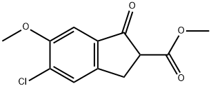 METHYL 5-CHLORO-6-METHOXY-1-OXO-2,3-DIHYDRO-1H-INDENE-2-CARBOXYLATE Structural