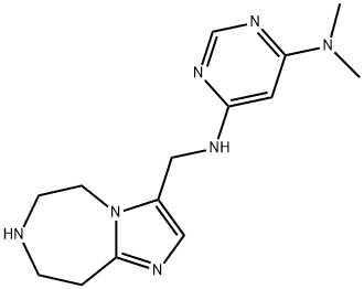 N4,N4-dimethyl-N6-((6,7,8,9-tetrahydro-5H-imidazo[1,2-d][1,4]diazepin-3-yl)methyl)pyrimidine-4,6-diamine Structural