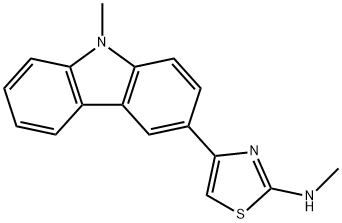 N-methyl-N-[4-(9-methyl-9H-carbazol-3-yl)-1,3-thiazol-2-yl]amine Structural