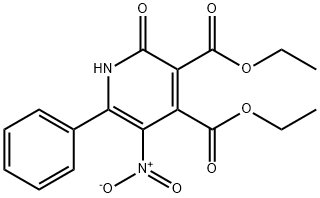 Diethyl2-hydroxy-5-nitro-6-phenylpyridine-3,4-dicarboxylate Structural