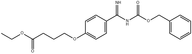 ethyl 4-(4-(N-((benzyloxy)carbonyl)carbamimidoyl)phenoxy)butanoate Structural