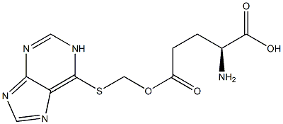 L-Glutamic acid, 5-[(1H-purin-6-ylthio)methyl] ester Structural