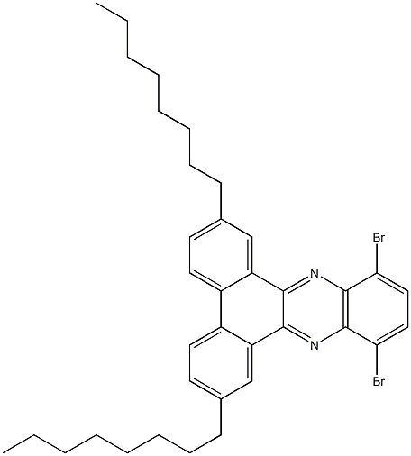 Dibenzo[a,c]phenazine,10,13-dibromo-2,7-dioctyl- Structural