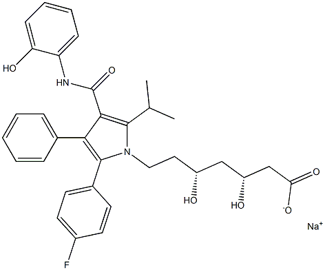 sodium:(3R,5R)-7-[2-(4-fluorophenyl)-4-[(2-hydroxyphenyl)carbamoyl]-3-phenyl-5-propan-2-ylpyrrol-1-yl]-3,5-dihydroxyheptanoate