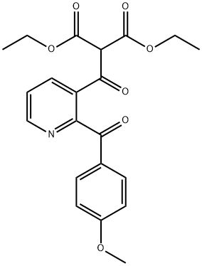 diethyl 2-(2-(4-methoxybenzoyl)nicotinoyl)malonate Structural