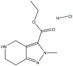 ethyl 2-methyl-2H,4H,5H,6H,7H-pyrazolo[4,3-c]pyridine-3-carboxylate hydrochloride Structural