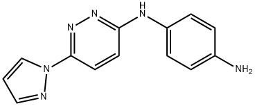 N-(6-Pyrazol-1-yl-pyridazin-3-yl)-benzene-1,4-diamine Structural