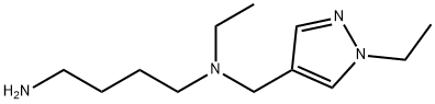 N-ethyl-N-[(1-ethylpyrazol-4-yl)methyl]butane-1,4-diamine Structural