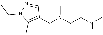 N-[(1-ethyl-5-methyl-pyrazol-4-yl)methyl]-N,N-dimethyl-ethane-1,2-diamine Structural