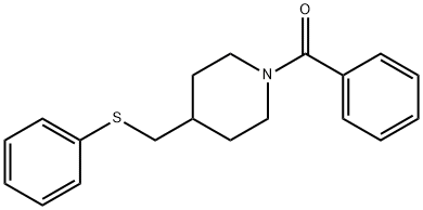 Piperidine, 1-benzoyl-4-[(phenylthio)methyl]- Structural