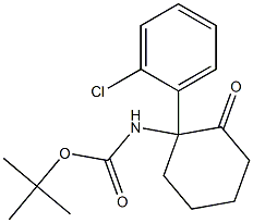 tert-butyl 1-(2-chlorophenyl)-2-oxocyclohexylcarbamate Structural