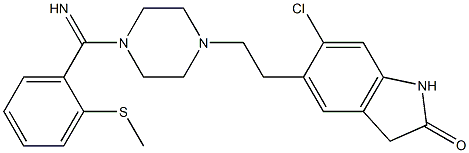 6-chloro-5-[2-[4-(2-methylsulfanylbenzenecarboximidoyl)piperazin-1-yl]ethyl]-1,3-dihydroindol-2-one