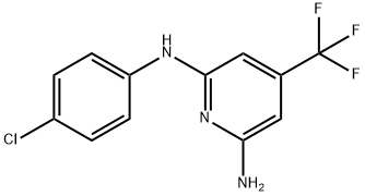 N2-(4-chlorophenyl)-4-(trifluoromethyl)pyridine-2,6-diamine Structural