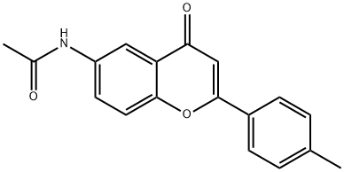 N-[2-(4-methylphenyl)-4-oxochromen-6-yl]acetamide Structural