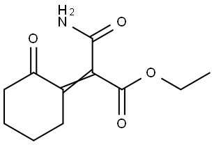 ethyl 2-carbamoyl-2-[(1E)-2-oxocyclohexylidene]acetate Structural