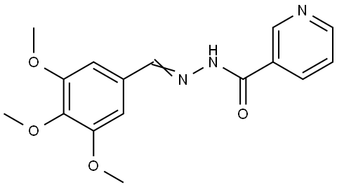 N-[(E)-(3,4,5-trimethoxyphenyl)methylideneamino]pyridine-3-carboxamide Structural