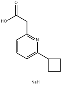 Sodium 2-(6-cyclobutylpyridin-2-yl)acetate Structural
