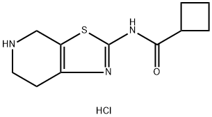 N-(4,5,6,7-tetrahydro[1,3]thiazolo[5,4-c]pyridin-2-yl)cyclobutanecarboxamide hydrochloride Structural
