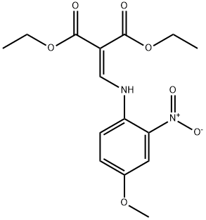 diethyl {[(4-methoxy-2-nitrophenyl)amino]methylidene}propanedioate Structural