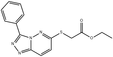 ethyl 2-((3-phenyl-[1,2,4]triazolo[4,3-b]pyridazin-6-yl)thio)acetate Structural