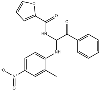 N-[1-(2-methyl-4-nitroanilino)-2-oxo-2-phenylethyl]furan-2-carboxamide Structural