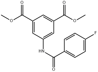 dimethyl 5-{[(4-fluorophenyl)carbonyl]amino}benzene-1,3-dicarboxylate Structural
