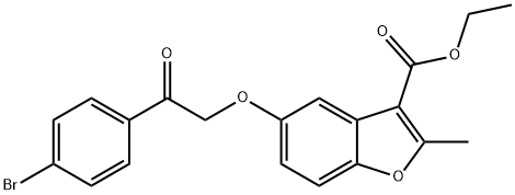 ethyl 5-(2-(4-bromophenyl)-2-oxoethoxy)-2-methylbenzofuran-3-carboxylate Structural