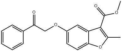 methyl 2-methyl-5-(2-oxo-2-phenylethoxy)benzofuran-3-carboxylate Structural