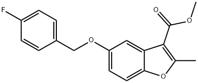 methyl 5-((4-fluorobenzyl)oxy)-2-methylbenzofuran-3-carboxylate Structural