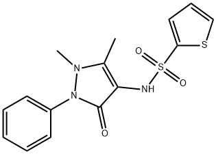 N-(1,5-dimethyl-3-oxo-2-phenyl-2,3-dihydro-1H-pyrazol-4-yl)thiophene-2-sulfonamide Structural