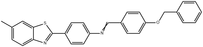 N-[4-(benzyloxy)benzylidene]-4-(6-methyl-1,3-benzothiazol-2-yl)aniline Structural