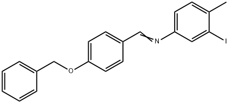 N-[4-(benzyloxy)benzylidene]-3-iodo-4-methylaniline Structural