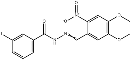 N'-(4,5-dimethoxy-2-nitrobenzylidene)-3-iodobenzohydrazide Structural