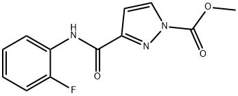 methyl 3-[(2-fluorophenyl)carbamoyl]-1H-pyrazole-1-carboxylate Structural