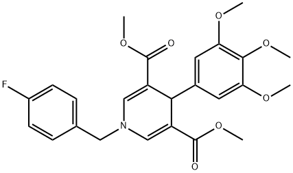 dimethyl 1-(4-fluorobenzyl)-4-(3,4,5-trimethoxyphenyl)-1,4-dihydropyridine-3,5-dicarboxylate Structural