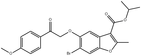 isopropyl 6-bromo-5-(2-(4-methoxyphenyl)-2-oxoethoxy)-2-methylbenzofuran-3-carboxylate Structural