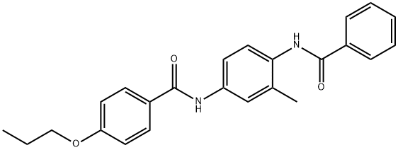 N-[4-(benzoylamino)-3-methylphenyl]-4-propoxybenzamide Structural
