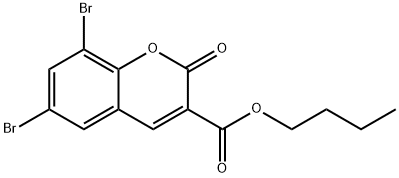 butyl 6,8-dibromo-2-oxo-2H-chromene-3-carboxylate Structural