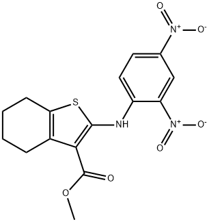 methyl 2-[(2,4-dinitrophenyl)amino]-4,5,6,7-tetrahydro-1-benzothiophene-3-carboxylate Structural