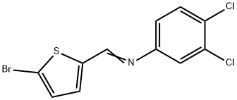 N-[(5-bromo-2-thienyl)methylene]-3,4-dichloroaniline Structural